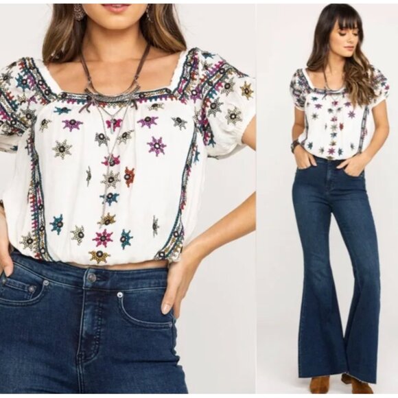 Free People embellished bubble top size XS - Picture 2 of 14